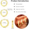 ORANGELOVE 3 Pairs 14K Gold Plated Huggie Hoop Earrings Set for Women or Men Lightweight Hypoallergenic Small Hoop Earring Pack Multiple Piercing Stacks Cartilage Piercing Jewelry(Gold-9/10/12mm)