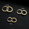 ORANGELOVE 3 Pairs 14K Gold Plated Huggie Hoop Earrings Set for Women or Men Lightweight Hypoallergenic Small Hoop Earring Pack Multiple Piercing Stacks Cartilage Piercing Jewelry(Gold-9/10/12mm)