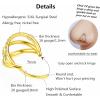 ORANGELOVE 316L Surgical Steel Hinge Triple Hoop Segment Nose Rings Cartilage Hoop Seamless Hinged Clicker Ear Piercing for Helix, Tragus, Conch, Cartilage, Nostril Piercings 20G 18G 16G(Gold-CZ Triple Hoop)