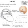 ORANGELOVE 316L Surgical Steel Hinge Triple Hoop Segment Nose Rings Cartilage Hoop Seamless Hinged Clicker Ear Piercing for Helix, Tragus, Conch, Cartilage, Nostril Piercings 20G 18G 16G(Silver-CZ Triple Hoop)