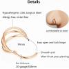 ORANGELOVE 316L Surgical Steel Hinge Triple Hoop Segment Nose Rings Cartilage Hoop Seamless Hinged Clicker Ear Piercing for Helix, Tragus, Conch, Cartilage, Nostril Piercings 20G 18G 16G(Rose Gold-Triple Hoop)