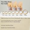 ORANGELOVE 316L Surgical Steel Hinge Triple Hoop Segment Nose Rings Cartilage Hoop Seamless Hinged Clicker Ear Piercing for Helix, Tragus, Conch, Cartilage, Nostril Piercings 20G 18G 16G(Gold-Triple Hoop)