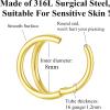 ORANGELOVE Double Hoop Nose Ring 18G 16G 316L Surgical Steel Cartilage Earring Septum Jewelry Seamless Hinged Clicker Segment Ring Conch Daith Tragus Helix Rook Piercing Earring Lip Ring(1pc/16G/Diameter:8mm/Gold)