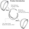 ORANGELOVE Double Hoop Nose Ring 18G 16G 316L Surgical Steel Cartilage Earring Septum Jewelry Seamless Hinged Clicker Segment Ring Conch Daith Tragus Helix Rook Piercing Earring Lip Ring(2pcs/18G/Diameter:8mm/Silver)