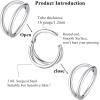 ORANGELOVE Double Hoop Nose Ring 18G 16G 316L Surgical Steel Cartilage Earring Septum Jewelry Seamless Hinged Clicker Segment Ring Conch Daith Tragus Helix Rook Piercing Earring Lip Ring(2pcs/16G/Diameter:7mm/Silver)