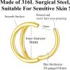 ORANGELOVE Double Hoop Nose Ring 18G 16G 316L Surgical Steel Cartilage Earring Septum Jewelry Seamless Hinged Clicker Segment Ring Conch Daith Tragus Helix Rook Piercing Earring Lip Ring(2pcs/20G/Diameter:8mm/Gold)