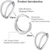 ORANGELOVE Double Hoop Nose Ring 18G 16G 316L Surgical Steel Cartilage Earring Septum Jewelry Seamless Hinged Clicker Segment Ring Conch Daith Tragus Helix Rook Piercing Earring Lip Ring(2pcs/20G/Diameter:10mm/Silver)