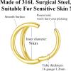 ORANGELOVE Double Hoop Nose Ring 18G 16G 316L Surgical Steel Cartilage Earring Septum Jewelry Seamless Hinged Clicker Segment Ring Conch Daith Tragus Helix Rook Piercing Earring Lip Ring(2pcs/16G/Diameter:9mm/Gold)