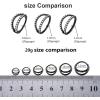 ORANGELOVE Double Open Stack CZ Nose Ring Hoop 316L Surgical Steel Helix Rook Conch Cartilage Daith Tragus Earrings Hinged Segment Nostril Piercing Septum Clicker 20G 18G 16G Lip Ring(1pc/20G 6mm Black/Clear CZ)