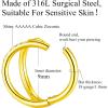 ORANGELOVE Double Open Stack CZ Nose Ring Hoop 316L Surgical Steel Helix Rook Conch Cartilage Daith Tragus Earrings Hinged Segment Nostril Piercing Septum Clicker 20G 18G 16G Lip Ring(1pc/18G 9mm Gold/Clear CZ)