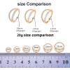 ORANGELOVE Double Open Stack CZ Nose Ring Hoop 316L Surgical Steel Helix Rook Conch Cartilage Daith Tragus Earrings Hinged Segment Nostril Piercing Septum Clicker 20G 18G 16G Lip Ring(1pc/20G 9mm Rose Gold/Clear CZ)