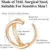 ORANGELOVE Double Open Stack CZ Nose Ring Hoop 316L Surgical Steel Helix Rook Conch Cartilage Daith Tragus Earrings Hinged Segment Nostril Piercing Septum Clicker 20G 18G 16G Lip Ring(1pc/20G 12mm Rose Gold/Clear CZ)