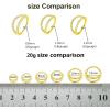 ORANGELOVE Double Open Stack CZ Nose Ring Hoop 316L Surgical Steel Helix Rook Conch Cartilage Daith Tragus Earrings Hinged Segment Nostril Piercing Septum Clicker 20G 18G 16G Lip Ring(1pc/20G 9mm Gold/Clear CZ)