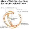 ORANGELOVE Double Open Stack CZ Nose Ring Hoop 316L Surgical Steel Helix Rook Conch Cartilage Daith Tragus Earrings Hinged Segment Nostril Piercing Septum Clicker 20G 18G 16G Lip Ring(1pc/20G 10mm Rose Gold/Clear CZ)