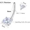 ORANGELOVE G23 Titanium 14G Belly Button Rings Cubic Zirconia Internally Threaded CZ Belly Ring Navel Barbell Stud Body Piercing Jewelry 14 Gauge 8mm 10mm 12mm 14mm(14G/Bar Length:8mm/Silver)