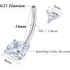 ORANGELOVE G23 Titanium 14G Belly Button Rings Cubic Zirconia Internally Threaded CZ Belly Ring Navel Barbell Stud Body Piercing Jewelry 14 Gauge 8mm 10mm 12mm 14mm(14G/Bar Length:14mm/Silver)