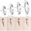 ORANGELOVE G23 Titanium 14G Belly Button Rings for Women Hinged Hoop Clicker Belly Ring Reverse Curved Navel Ring Floating Navel Barbell Piercing Jewelry 14 Gauge 8mm 10mm 12mm 14mm(Silver)