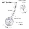 ORANGELOVE G23 Titanium Belly Button Ring – CZ Round Cubic Zirconia Internally Threaded Navel Piercing Ring – 14mm, 12mm, 10mm, 8mm – 14G Belly Piercings Barbell Jewelry for Women & Men(14G/Bar Length:8mm/Silver)