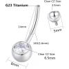 ORANGELOVE G23 Titanium Belly Button Ring – CZ Round Cubic Zirconia Internally Threaded Navel Piercing Ring – 14mm, 12mm, 10mm, 8mm – 14G Belly Piercings Barbell Jewelry for Women & Men(14G/Bar Length:14mm/Silver)