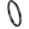 TRUMIUM 2mm 4mm 6mm 8mm Black Tungsten Ring for Men Women Wedding Band Domed High Polish Comfort Fit 4-15(2mm Black)
