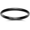 TRUMIUM 2mm 4mm 6mm 8mm Black Tungsten Ring for Men Women Wedding Band Domed High Polish Comfort Fit 4-15(2mm Black)