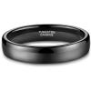TRUMIUM 2mm 4mm 6mm 8mm Black Tungsten Ring for Men Women Wedding Band Domed High Polish Comfort Fit 4-15(4mm Black)