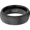 TRUMIUM 2mm 4mm 6mm 8mm Black Tungsten Ring for Men Women Wedding Band Domed High Polish Comfort Fit 4-15(8mm Black)
