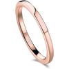 TRUMIUM 2mm 4mm 6mm 8mm Tungsten Wedding Band Ring for Men Women Silver/Rose Gold Plated/Rainbow/Gold Plated Domed High Polish Engagement Promise Rings Comfort Fit 4-15(2mm rose gold plated)