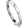 TRUMIUM 2mm 4mm 6mm 8mm Tungsten Wedding Band Ring for Men Women Silver/Rose Gold Plated/Rainbow/Gold Plated Domed High Polish Engagement Promise Rings Comfort Fit 4-15(2mm silver plated)
