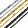ChainsHouse 2MM Snake Chain Necklace for Men, 14K Gold/Black/Stainless Steel Simple Chains for Pendants or Solo Wear, Hypoallergenic Mens Jewelry Gift for Father, 16″-30″ Length(I: Black-6mm-W)