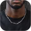 ChainsHouse Barbed Wire Necklace Punk Thorns Chain Necklace for Men Women, 5/6/7/9/12MM Wide Stainless Steel/Black Metal/Gold Plated Hiphop Rock Jewelry, 18-22 Inches(a.6mm-Steel-Barbed Wire Chain)