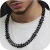 ChainsHouse Barbed Wire Necklace Punk Thorns Chain Necklace for Men Women, 5/6/7/9/12MM Wide Stainless Steel/Black Metal/Gold Plated Hiphop Rock Jewelry, 18-22 Inches(k.12mm-Black-Thorns Chain)