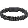 ChainsHouse Bracelet for Men Franco Curb Chain Link with Sturdy Clasp, 7.5/8.3/9 Inches Length 6/10/12MM Width Bracelet Chain Gift for Dad, Husband, Father’s Day, Birthday(E: 10mm-Black)