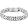 ChainsHouse Bracelet for Men Franco Curb Chain Link with Sturdy Clasp, 7.5/8.3/9 Inches Length 6/10/12MM Width Bracelet Chain Gift for Dad, Husband, Father’s Day, Birthday(B: 10mm-Steel)
