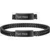 ChainsHouse Bracelet for Men Franco Curb Chain Link with Sturdy Clasp, 7.5/8.3/9 Inches Length 6/10/12MM Width Bracelet Chain Gift for Dad, Husband, Father’s Day, Birthday(M: 6mm-Black-Custom)