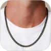 ChainsHouse Miami Cuban Link Chain Necklace for Men, 4.8mm/6mm/10mm/14mm Width, 14K Gold Plated/Stainless Steel/Black Mens Chunky Hip Hop Necklace Curb Chains, 14″-30″ Length, Come Gift Box(G: black-4.8mm)