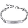 ChainsHouse Personalized ID Bracelet for Men Women Stainless Steel Cuban Curb Link Chain Custom Engrave Bar Bracelet Bangle, 7mm Width, 19-21CM, Send Gift Box(A: Stainless-7MM)
