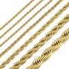 ChainsHouse Rope Chain for Men Women, Stainless Steel Twisted Chain Necklace 1.5mm/2mm/3mm/3.8mm/6mm Width, Black/14K Gold Mens Rope Chains Jewelry 16″-30″, Send Gift Box(b. 3mm width-gold)