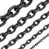 ChainsHouse Stainless Steel Cable Chain Necklaces for Men Women, 3mm/5mm/7mm/9mm/12mm 18K Gold/Black Plated Mens Cable Link Chains, 18″-30″ Length – Send Gift Box(n: black-9mm)