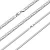 ChainsHouse Sterling Silver Necklace, Cuban/Figaro/Twisted Rope/Rolo/Box Chain, No Tarnish Mens Women Jewelry, 14″-30″, Send Gift Box(A-Silver-3mm-Cuban)