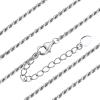 ChainsHouse Sterling Silver Necklace, Cuban/Figaro/Twisted Rope/Rolo/Box Chain, No Tarnish Mens Women Jewelry, 14″-30″, Send Gift Box(C-Silver-1.6mm-Twisted Rope)