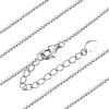 ChainsHouse Sterling Silver Necklace, Cuban/Figaro/Twisted Rope/Rolo/Box Chain, No Tarnish Mens Women Jewelry, 14″-30″, Send Gift Box(E-Silver-1mm-Box)