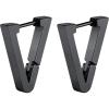 ChainsHouse Stud Earrings for Men Women,316L Stainless Steel/14K Gold/Black Plated Metal, Punk Hypoallergenic Surgical Huggie Hoop Earrings Mens Jewelry Piercing Hoop Earrings(A: Black-Triangle(1 Pair))
