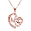ORANGELOVE 18K White Gold Rose Gold Plated Jewelry Love Mom Necklace Chain Pendant