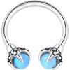 ORANGELOVE 316L Surgical Steel Dragon Claw Septum Ring Amethyst/Opal Hoop Nose Ring Piercing Septum Jewelry Ear Cartilage Daith Conch Helix Earring Lip Ring 16G 8mm 10mm(Azure Opal/16G 10mm/Silver)