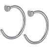 ORANGELOVE 316L Surgical Steel Faux Piercing Jewelry Fake Open Hoop Nose Ring Faux Helix Cartilage Lip Septum Jewelry 18g 20g 22g Perfect Basics Comfort Fit 6mm 7mm 8mm 9mm 10mm 11mm 12mm