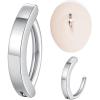 ORANGELOVE G23 Titanium 14G Belly Button Rings for Women Hinged Hoop Clicker Belly Ring Reverse Curved Navel Ring Floating Navel Barbell Piercing Jewelry 14 Gauge 8mm 10mm 12mm 14mm(Silver)