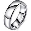 TRUMIUM 2mm 4mm 6mm 8mm Tungsten Wedding Band Ring for Men Women Silver/Rose Gold Plated/Rainbow/Gold Plated Domed High Polish Engagement Promise Rings Comfort Fit 4-15(6mm silver plated)