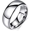 TRUMIUM 2mm 4mm 6mm 8mm Tungsten Wedding Band Ring for Men Women Silver/Rose Gold Plated/Rainbow/Gold Plated Domed High Polish Engagement Promise Rings Comfort Fit 4-15(8mm silver plated)