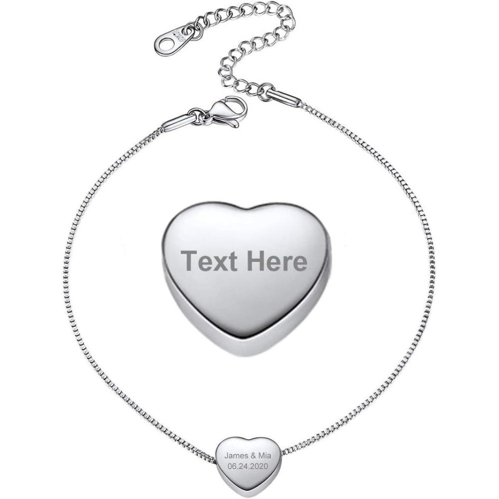 imageChainsHouse Ankle Bracelets for Women Stainless Steel Beaded Chain Ankle Bracelet Womens Heart Anklets for Summer Beach Jewelry GiftsSheartstainlesscustom